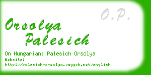 orsolya palesich business card